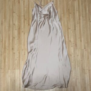 Show Me Your MuMu Blush Satin Maxi Dress